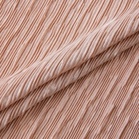 Nouveau produit, tissu froissé tendance, 100% polyester, style froissé, tissu plissé pour robes