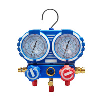 Pompe à Vide Outils de Réfrigération 2,5CFM 1/4HP avec Manifold et Manomètres pour R410A, R22, R12