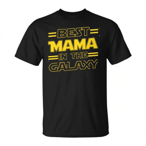 T-shirt Best Mama In The Galaxy pour hommes, style Star Wars noir - Product Image 2