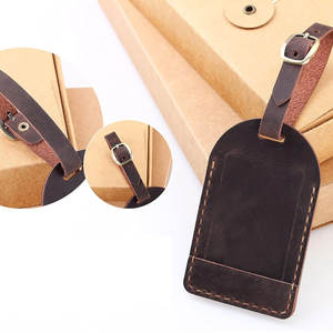 Etiqueta de Equipaje Personalizada con Cuero, Etiqueta con Nombre para Maleta de Viaje con Patrón de Letras, Material de Cuero Genuino - Product Image 3