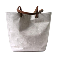 Vente en gros de sac fourre-tout en lin de jute tendance Offre Spéciale avec impression personnalisée sac de plage imperméable et réutilisable sac à main en toile de jute pour femmes