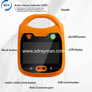<strong>Emergency</strong> <strong>AED</strong> Trainer <strong>Portable</strong> First Aid <strong>Defibrillator</strong> Automated External <strong>Defibrillator</strong> with Electric Pad/Touch Screen - Product Image 3