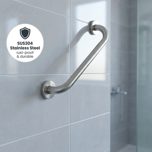 Barre d'appui murale en acier inoxydable 304, antidérapante, polie, poignée de sécurité pour salle de bain, design minimaliste durable - Product Image 1