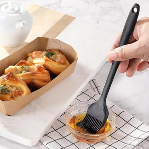 Heat Resistant Food Cooking Brush for Oil, Sauce, Baking, <b>BBQ</b> and Grill, Silicone Basting Pastry Brush - Product Image 5