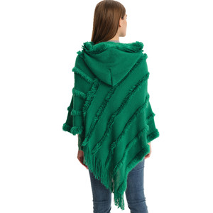 Nouvelle <span class=keywords><strong>cape</strong></span> d'automne et d'hiver européenne et américaine pull à capuche de couleur unie pour femmes pull tricoté <span class=keywords><strong>cape</strong></span> châle - Product Image 3