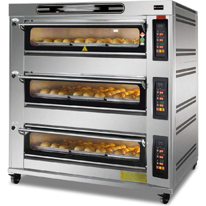 Horno de cubierta de capa de pan de Gas eléctrico para hornear, horno de hornear de panadería comercial Industrial a la venta - Product Image 1