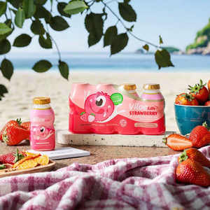 VILOE LIFE Boissons au yaourt probiotiques 100ml Bactéries lactiques Boisson laitière saine Soutient la digestion Bouteille de fraise <span class=keywords><strong>Flav</strong></span> - Product Image 1