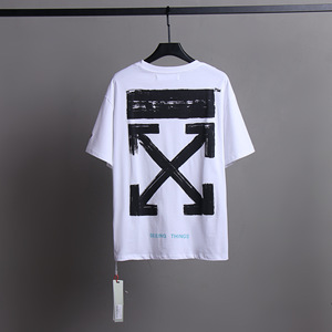 Camiseta de manga corta holgada unisex con diseño de flecha pintada y espalda hueca, estilo vintage, talla única, envío directo - Product Image 4