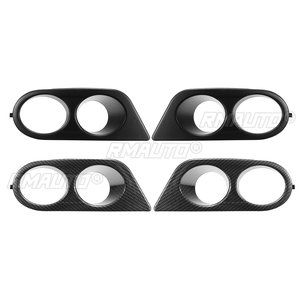 Paire de caches de phares antibrouillard avant en plastique à double trou pour BMW E46 M3 2001-2006, avec conduit d'air intégré, style automobile - Product Image 2