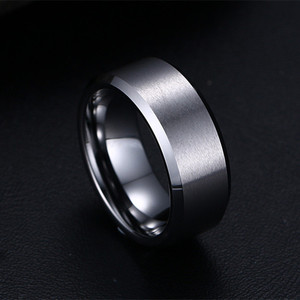 New Design 8mm Width Black Stainless Steel Fashion Casual <b>Ring</b> for Women Men High Quality <b>Couple</b> Wedding Jewelry - Product Image 3