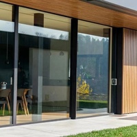Porte coulissante de patio en aluminium à rupture de pont thermique Penjoy, double vitrage trempé Low-E, pare-vent, écoénergétique, taille personnalisée