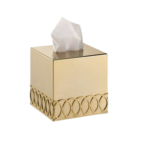 Porte-mouchoirs en métal doré pour décoration de table Boîtes à mouchoirs Design personnalisé Dîner Vaisselle Utilisation Maison Cuisine Comptoir - Product Image 3