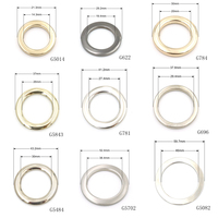 Piezas y Accesorios para Bolsos, Anillo Metálico en Forma de O, Logotipo de Marca Personalizado, Anillo de Cierre Redondo, Anillo de Cierre de Aleación de Zinc, Conectores