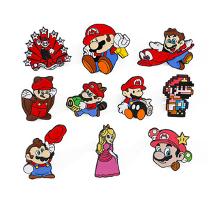 Venta al por mayor estilo Anime <span class=keywords><strong>Mario</strong></span> esmalte suave solapa Pin ropa sombrero zapatos Accesorios - Product Image 5
