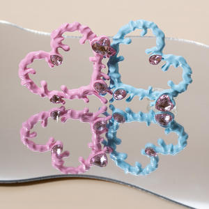 奢华珠光心形水钻魅力金属设计师垃圾手机壳DIY装饰魅力 - Product Image 4