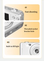 Layar IPS HD 2,88 inci, Kamera Digital dengan Autofokus Sensor CMOS 64MP Resolusi Video 4k Zoom Digital 16x