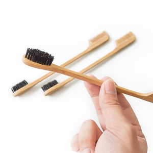 Hot Selling Top Rating <strong>Smooth</strong> Bamboo Comb Double Edge <strong>Brushes</strong> With Boar Bristles Edge Control <strong>Brush</strong> - Product Image 6