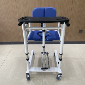 Chaise de <span class=keywords><strong>transfert</strong></span> pour patients handicapés avec roues <span class=keywords><strong>Lit</strong></span> pour personnes <span class=keywords><strong>âgée</strong></span>s Capacité de 150 kg Léger Pliable Réglable - Product Image 3