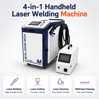 Machine de soudage laser portable à fibre 1500W 2000W 3000W 4-en-1 : soudeuse, découpeuse et décapante de rouille pour métaux
