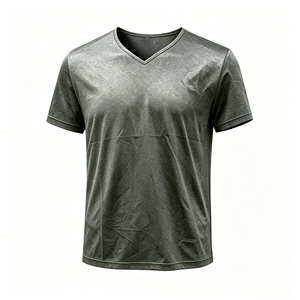 T-shirt anti-ondes électromagnétiques à col en V, tissu 100 % fibre d'argent, protection contre les radiations, haut décontracté à manches courtes pour le bureau, la maison et l'utilisation d'ordinateurs - Product Image 5