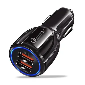 Adaptador de carga rápida para coche, puerto USB Dual, para iphone, micro, tipo C, 2022