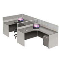 Poste de travail de bureau incurvé avec cloison, bureau informatique moderne en bois, table de direction de luxe, ensemble de mobilier de bureau