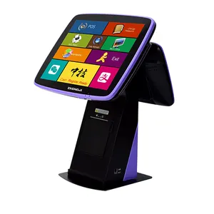 Customized Zhongji A4 Windows 10 Pos Paymen Terminal Cash Register All-In-One Pos Systems With Thermal Printer/