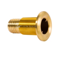 Nouvelle Raccordement traversant de coque en laiton pour tuyau, 1-1/2"x1-1/2" pouces, pour port de gouvernail marin, accessoires de plomberie marine, approvisionnement direct