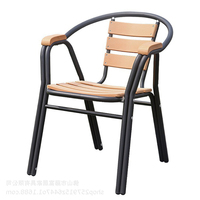 Chaises de jardin modernes haut de gamme en aluminium, plastique et bois pour villa