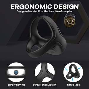 Anneau de pénis électrique vibrateur Clitoris Stimulation manchon temps d'éjaculation anneau de pénis jouets sexuels pour hommes anneaux de chasteté pour hommes - Product Image 5