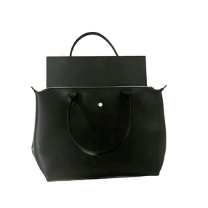 Túi tote màu đen cổ điển, túi đeo vai cầm tay công suất lớn, túi nữ đi lại đơn giản thời trang lỗi bánh bao - Product Image 4