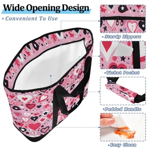 Custom logo Portable Lunch Bag Food Thermal Tote Shopping Lunch Cooler Bag Insulated Picnic Bag with Strap - Product Image 5