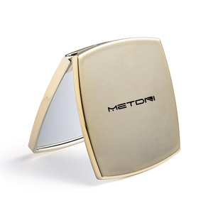 Portable ABS Makeup Hand <b>Mirror</b> Mini <b>Square</b> Pocket <b>Mirror</b> Gold Compact <b>Mirror</b> - Product Image 1