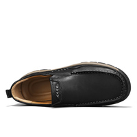 Fabricant de chaussures d'extérieur en cuir véritable sur mesure, chaussures d'extérieur à enfiler pour hommes, semelle extérieure souple, chaussures grande taille Usine