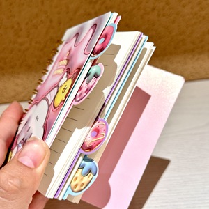 Carnet portable en papier avec motif <span class=keywords><strong>lapin</strong></span> à longues oreilles de <span class=keywords><strong>dessin</strong></span> animé, 100K pages, bloc-notes mignon pour étudiant, pages séparées, estampage à chaud, design de qualité supérieure, Fabriqué en Chine - Product Image 6