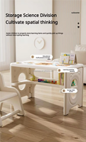 Table d'étude pliable pour enfants VSUCH, idéale pour l'éducation préscolaire à domicile, le dessin, l'apprentissage et l'écriture, avec chaise intégrée