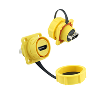 Connecteur étanche IP68 Lshitech HD-2.0, adaptateur de prise femelle à bride, soudable/droit pour équipements industriels et automobiles