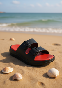 Sandali Eva a Doppia Cinghia Comodi Estivi 23 con Punta Aperta Tinta Unita e Design con Fibbia - Product Image 2