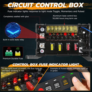 Panel de Interruptores Impermeable de 4 Botones, Universal de 12V/24V para Barcos, Autos de Carreras, Camionetas y Vehículos Pesados - Product Image 3