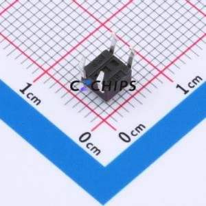 TC110916038N Tactile Switch Through hole Component (THT)-4P,4.5x4.5mm Switch Single Pole Single Throw Round Button 1.6N 3.8mm - Product Image 2