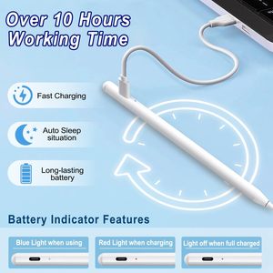 Stylet iPad 2018-2026, charge sans fil, type-C, double mode, attraction magnétique, pointe remplaçable, autonomie de 10 heures, métal, iOS - Product Image 5