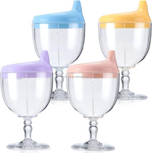 Vasos de Vino <span class=keywords><strong>para</strong></span> Bebés, Tazas <span class=keywords><strong>para</strong></span> Bebidas, Botellas de Leche, Copas, Vasos de Vino de Plástico con Tapas <span class=keywords><strong>para</strong></span> Niños Pequeños, Fiestas de Cumpleaños - Product Image 1