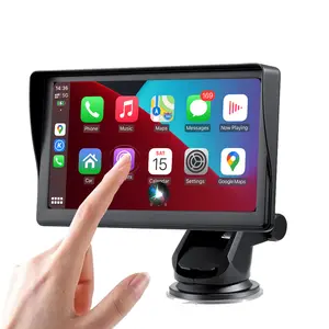 Tablet Mobil layar sentuh, Portabel 7 inci 2.5D IPS Tablet CarPlay nirkabel Radio Android Multimedia BT5.0 navigasi HD