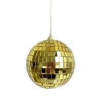 Boule Miroir Gonflable de Noël Dorée à Paillettes, Grande Décoration Extérieure de 2cm à 100cm, Faite à la Main, Vente en Gros Usine