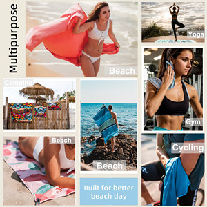 Microfibre légère Portable doux au toucher doux pour la peau beau cadeau séchage rapide surdimensionné serviette <span class=keywords><strong>de</strong></span> plage anti-<span class=keywords><strong>sable</strong></span> - Product Image 3
