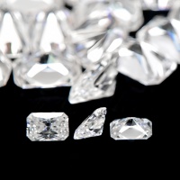 Viresa - Moissanita Creada en Laboratorio de Excelente Calidad, Corte Radiante, Color Blanco, 0.2-0.3ct, 2*4-3*4mm, VVS, Pasa la Prueba del Diamante