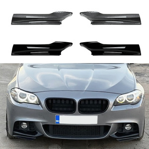 Alerón delantero BMW con textura de fibra de carbono en negro piano, adhesivo para Serie 5 F10 F11 M Sport 2011-2017 - Product Image 1