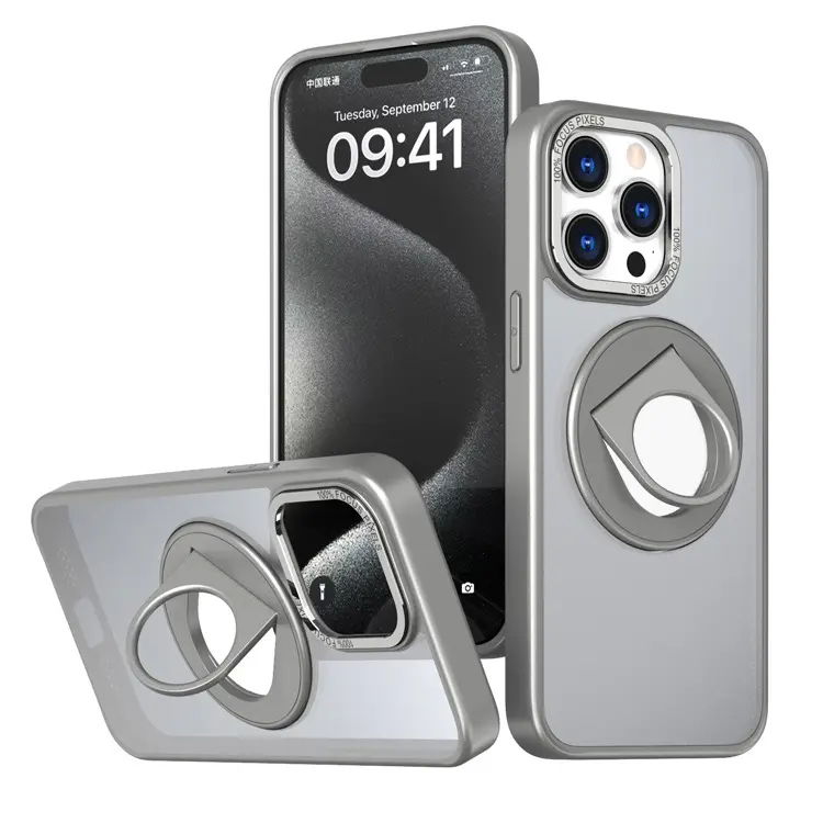 Original Quality For phone 13 14 15 Pro Max Magnetic Ring Phone Case Cover Clear Silicon Wireless