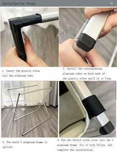 Có thể gập lại nhôm giặt cản trở nhà sử dụng hiện đại 3 ngăn xách tay quần áo lưu trữ Thùng - Product Image 5