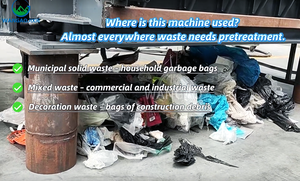 Trituradora de Bolsas de un Solo Eje WanGao para Residuos Sólidos Urbanos, Equipo Especial para <span class=keywords><strong>Reciclaje</strong></span> de Basura - Product Image 3